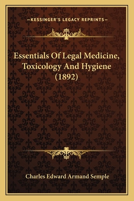 Libro Essentials Of Legal Medicine, Toxicology And Hygien...