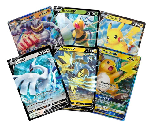 Carta Pokemon V Ou Gx Super Rara Brilhante Sortida Copag