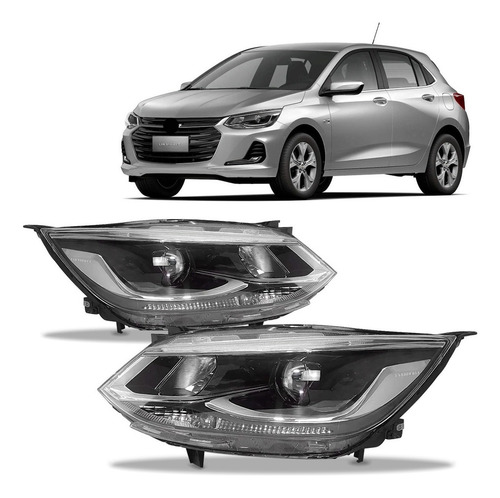 Par Farol Cromado C/projetor S/led Onix Rs 2020 A 2024