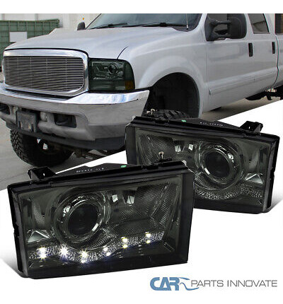 Fit 99-04 Ford F250 F350 F450 F550 Smoke Projector Headl Ttx