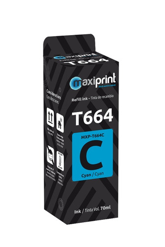 Tinta Maxiprint Compatible Epson 664 Cian (t664220-al)