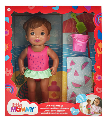 Little Mommy Negra Juguemos A Vestirnos Playa 30cm Mattel