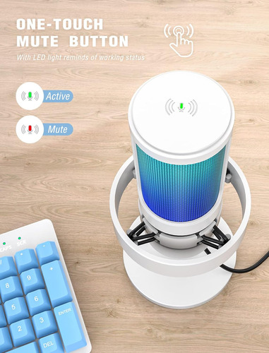 Micrófono Gaming Fifine Ampligame A8, De Condensador, Usb