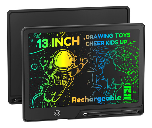 Tableta De Escritura Lcd Poperfun Recargable De 13 Pulgadas,