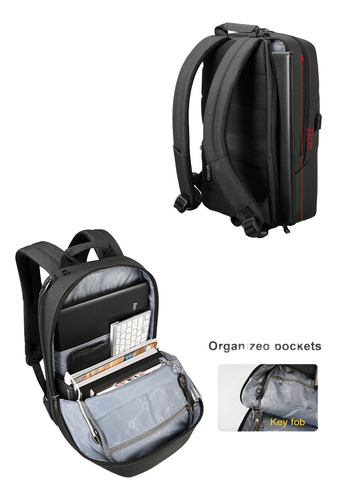 Mochila Tigernu Ejecutiva Para Notebook Negro/gris T-b3621b
