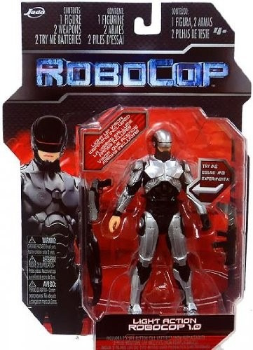 Robocop 1.0 Traje Plateado Con Luz Articulado Jada Toys