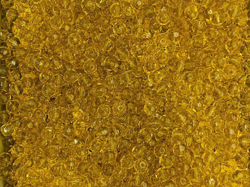 60 Miçangas Contas De Cristal Vidro 10mm Umbanda E Candomble Cor Amarelo