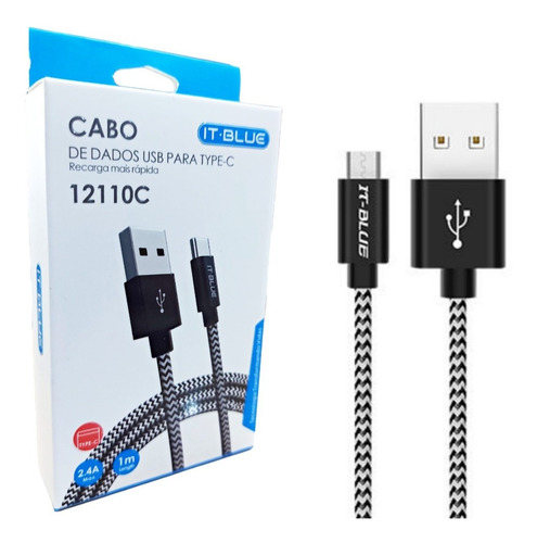 Imagem 2 de 5 de Cabo Usb Tipo C Turbo Motorola Moto G6/ G7 / G8