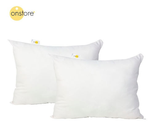 Set 2 Almohadas Hotelera Standard 48cm X 65cm Onstore Color Blanco