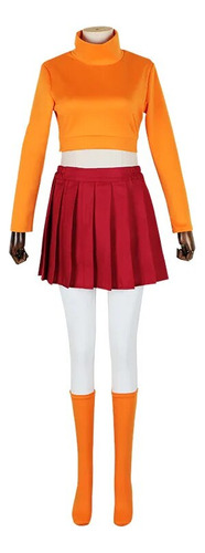 Disfraz De Cosplay De Anime Velma Cos, Personaje Scoloby-doo