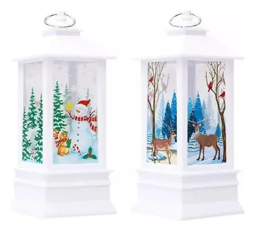 comprar 2 Faroles Navideños Portátiles, Papá Noel
