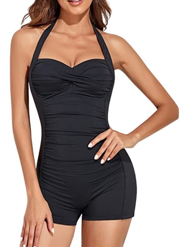 Imagen 1 de 3 de Traje De Baño Mujer Pin Up Basic Semi Short Natación