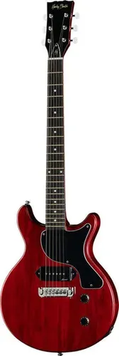 Guitarra Harley Benton Les Paul Jr Dc-junior Faded Cherry