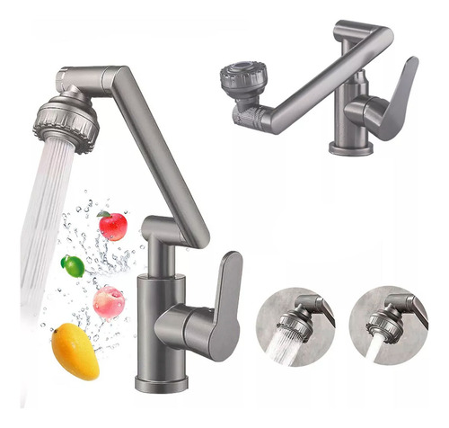 Llave Mezcladora Monomando Para Lavabo Baño Acero Inoxidable