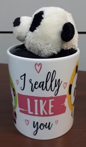 Presente Romântico Namorada Urso Panda Amor Love I Like You