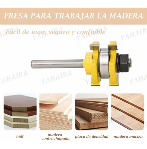 Set De 2 Fresas Tupi 1/4 Pulgada Para Ensamble - Fresadora