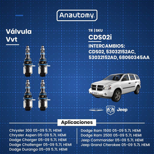 Solenoides Vvt Jeep Comander Grand Cherokee 5.7l 2005-2009