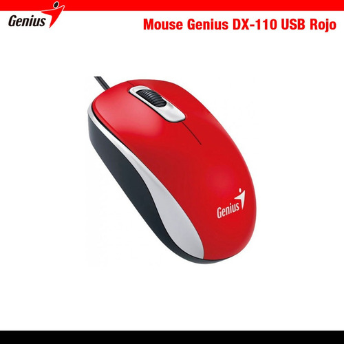 Mouse Genius DX-110 USB rojo pasión
