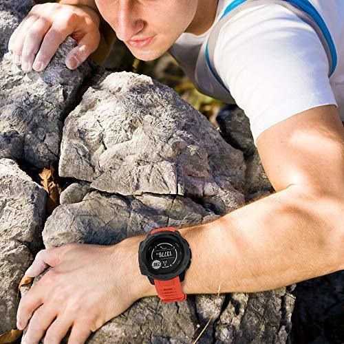 Malla De Silicona Garmin Instinct 2/ Solar/ Tactical Roja