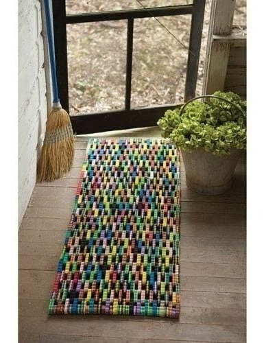 Kalalou Reciclado Flip Flop Large Rectangle Mat