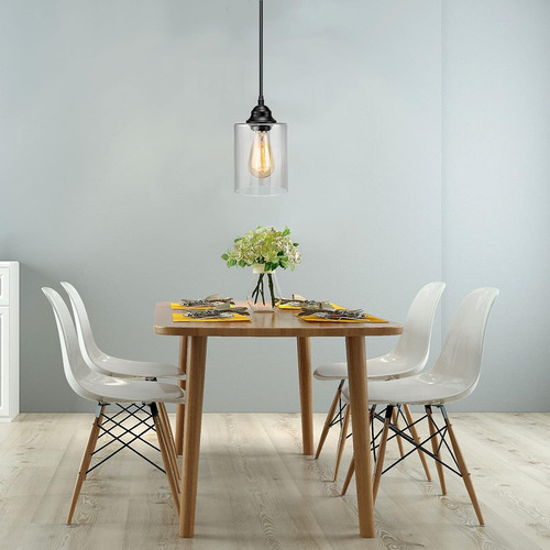 Lámpara Colgante De Cristal Con Enchufe De 1 Luz, Mini Ilumi