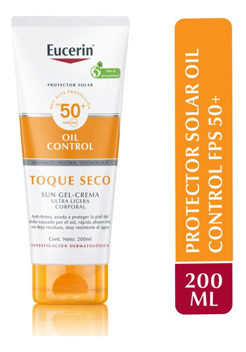 Protector Solar Corporal Eucerin Oil Control Fps50 200ml