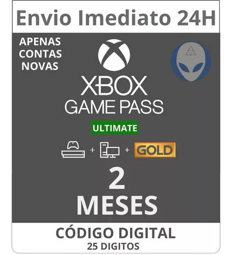 2 Meses Game Pass Ultimate (2 Códigos 25 Digitos) - Escorrega o Preço