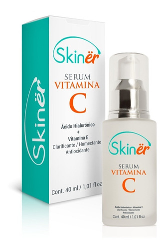 Skinër Serum Vitamina C Y E  Hiaulurónico Y Aclarante 40 Ml