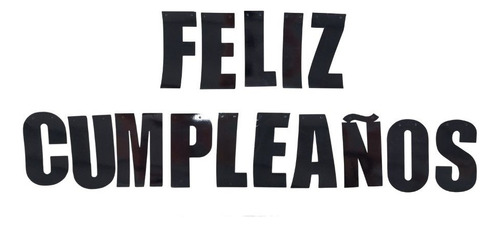 Banderin Feliz Cumpleaños Negro