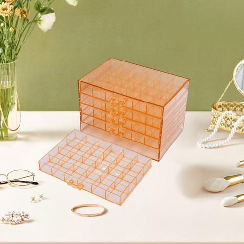 Organizador De Joyería Organización 5 Canteros Naranja