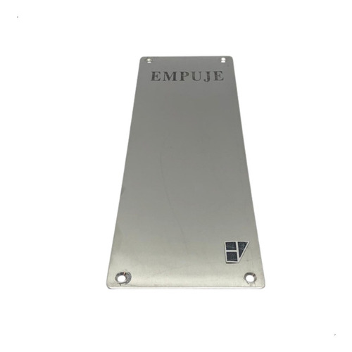 Imagen 2 de 8 de Chapa Empuje Plaqueta De Acero Inoxidable De 10x30cm