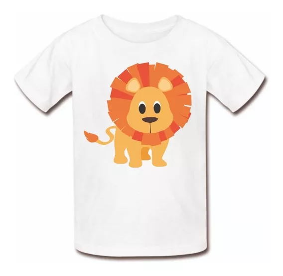 Camiseta Camisa Infantil Menino Menina Safari Leão Leaozinho