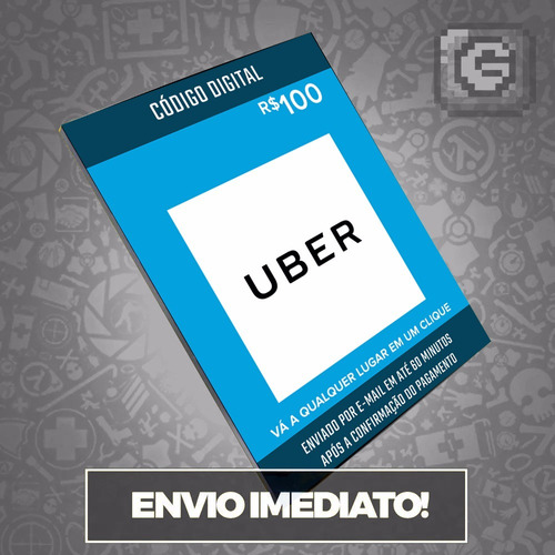 Imagem 1 de 1 de Cartão Pré-pago Uber R$ 100 Reais