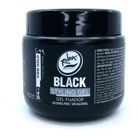 Gel Fijador Rolda Black 250g - Sin Alcohol