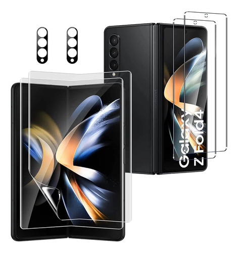 Vidrio Templado Y Lente Para Samsung Galaxy Z Fold 4 - 2+2+2