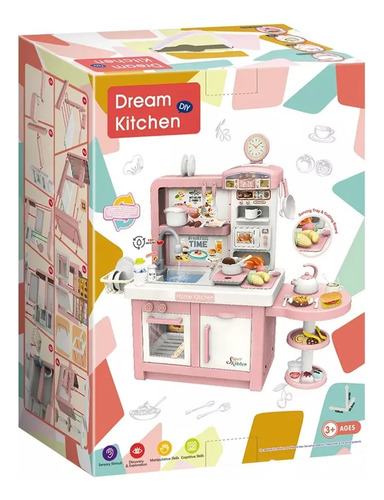 Cocina de juguete Eggy Toys 100T-4 color rosa