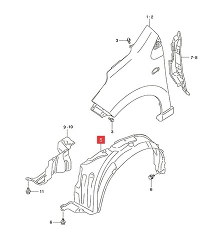 Buche Delt. Izq. Suzuki Celerio 2010-15