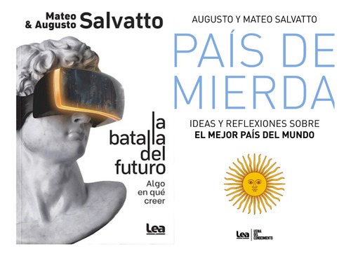 Batalla Futuro + Pais De Mierda - Salvatto - 2 Libros Lea 