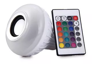 Foco Led  Multicolor Bocina Bluetooth Nuevo Control Remoto