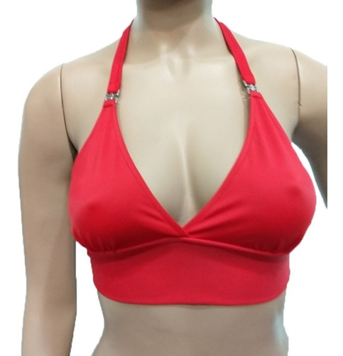 Top Lycra Con Herrajes Eden 207 Rojo - Fun*