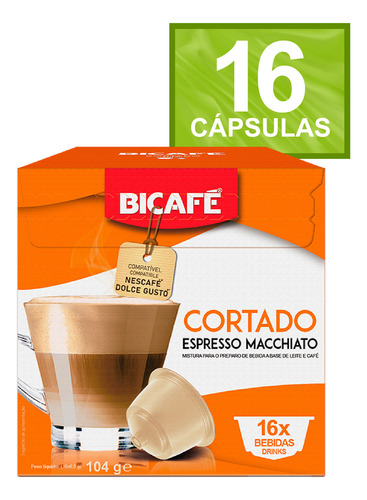 Cápsula De Cortado Bicafé P/ Máquinas Dolce Gusto