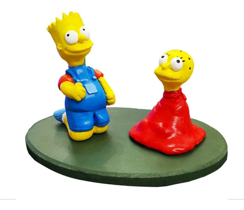 Figura Simpsons Bart Y Lisa Con Base