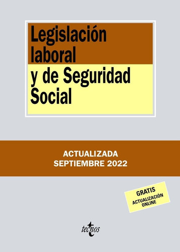 Legislacion Laboral Y De Seguridad Social, De Editorial Tecnos. Editorial Tecnos, Tapa Blanda En Español