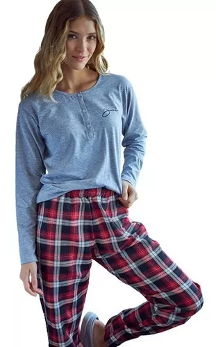 terciopelo emergencia Hermano Pijama Mujer Pantalón Escoces De Viyela - Jaia