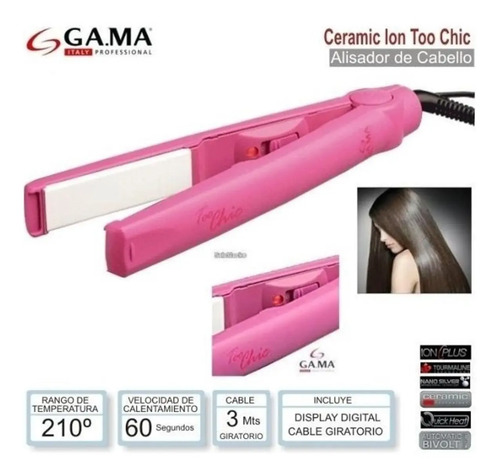 Plancha Alisadora Gama Cp1 Too Chic Nano Silver Ceramic | Cuotas sin interés