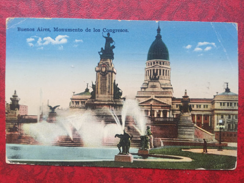 Buenos Aires Monumento De Los Congresos 1914 A Belgica