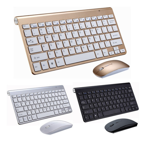 Combo Kit Teclado + Mouse Wireless Para Tv Pc Y Más