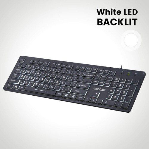 Teclado Perixx Periboard-317 Con Cable Retroiluminado Usb La