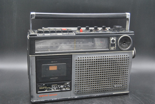 Antiguo Radio Grabador Sanyo Grande Vintage Funcionando 