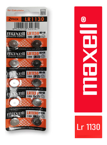 Pack 10 Pila Lr1130 Maxell 1,5v - Lr 1130 -  Bigbull